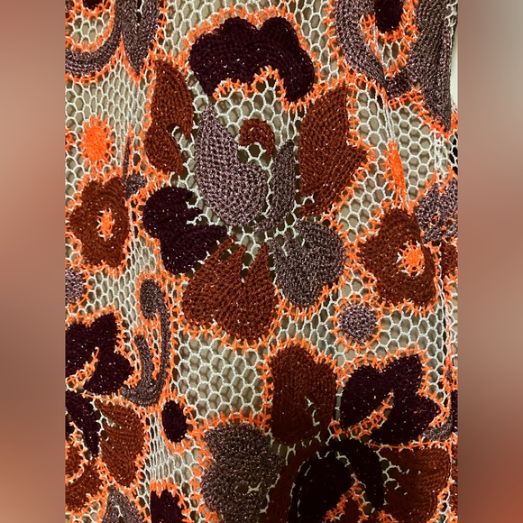 Burberry Edna Floral Crochet Sleeveless Mini Dress/Multicolor - Size 8 - Picture 12 of 15